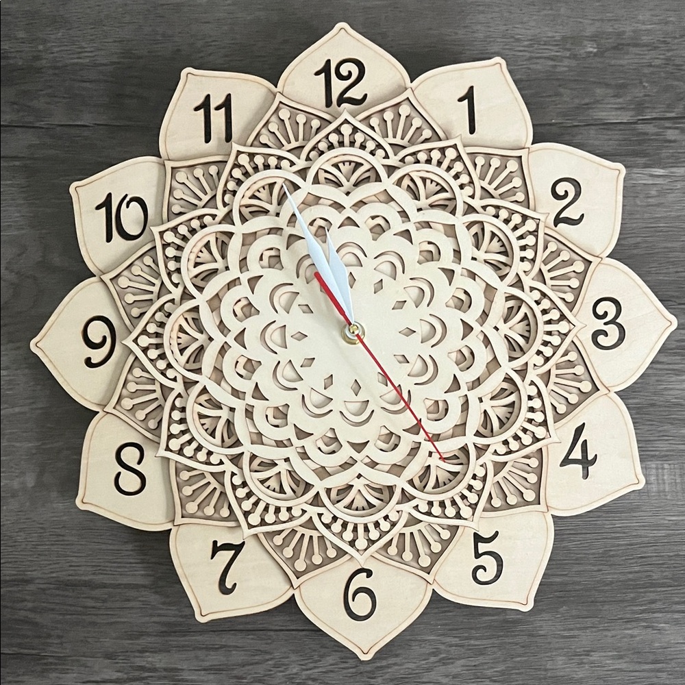 Intricate Cream Wall Clock